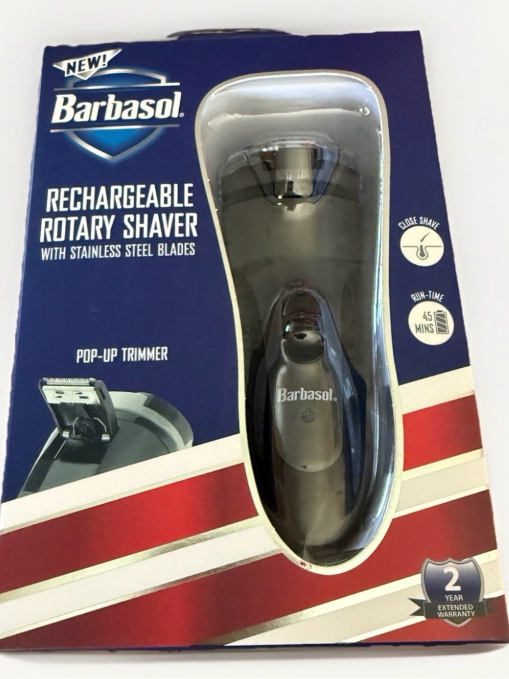 NEW Barbasol Rechargeable Rotary Shaver